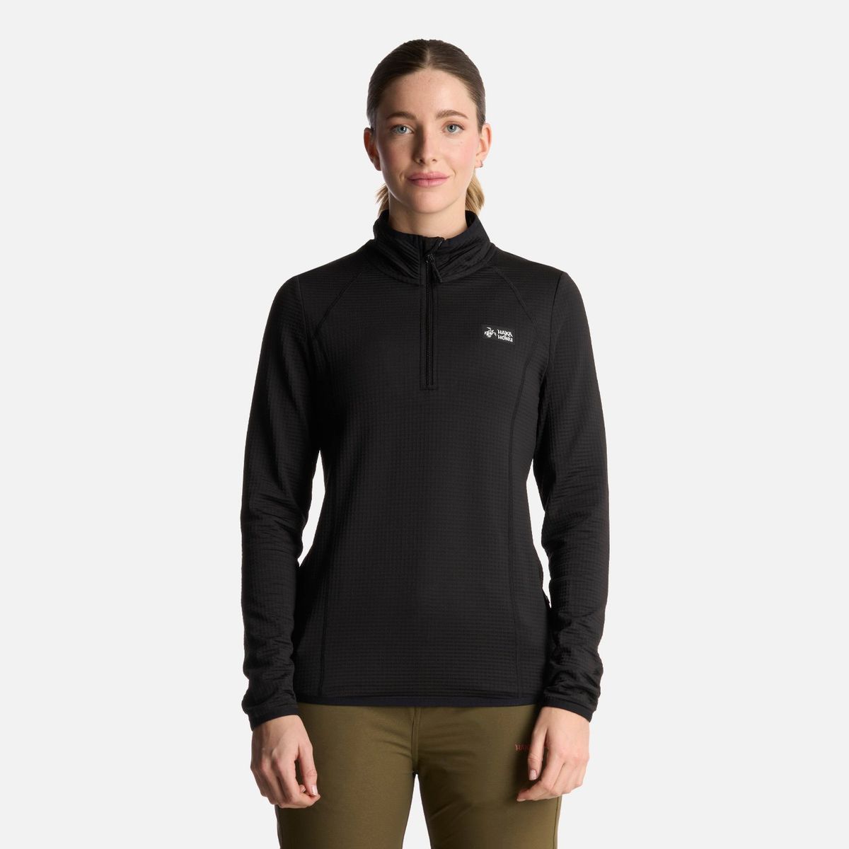 HAKA HONU - Polerón Mujer Taina Negro Haka Honu