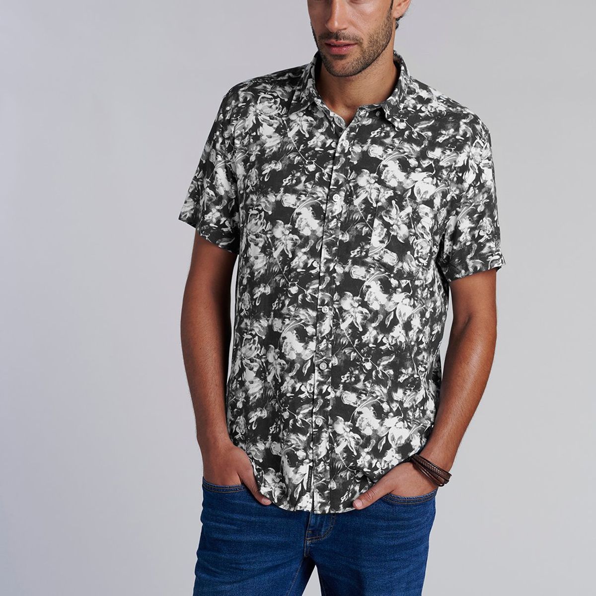 FEROUCH - Camisa Estampada Ohio Fj Gris Ferouch