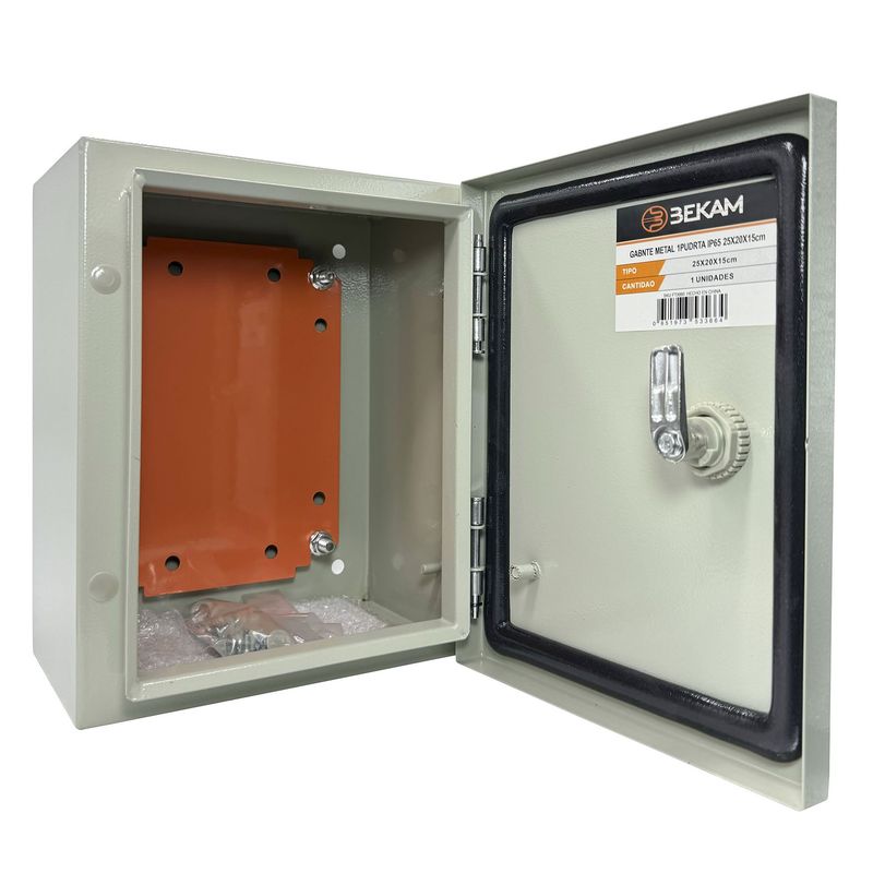 GENERICO - Gabinete Metálico Tablero electrico 250x200x150 de 1 puerta