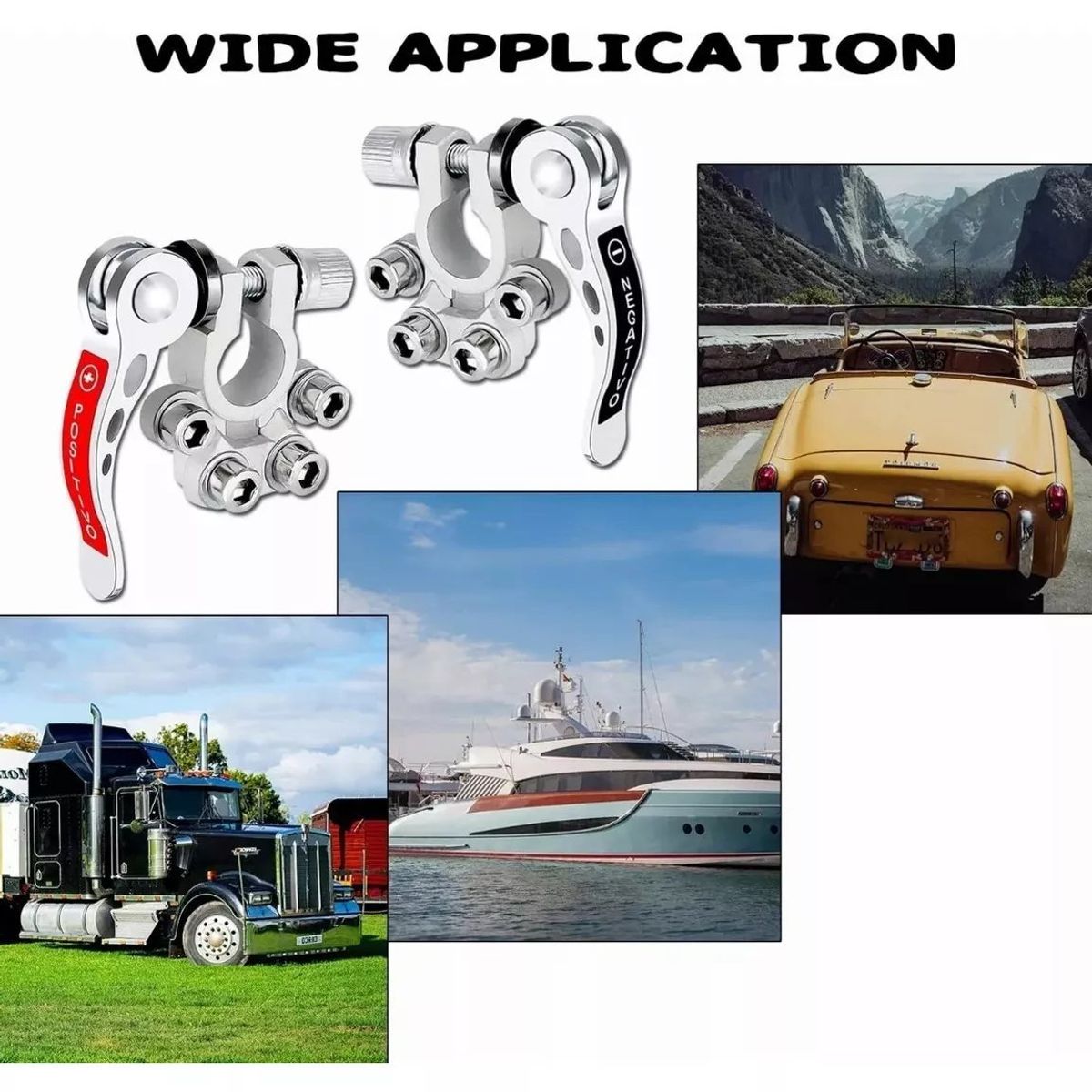 KUANGYE - Par Terminal De Batería Desconexión Rápida Coche Camioneta