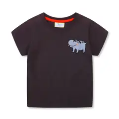 JUMP KIDS - Polera Niño Algodón Manga Corta Hipopótamo Divertido