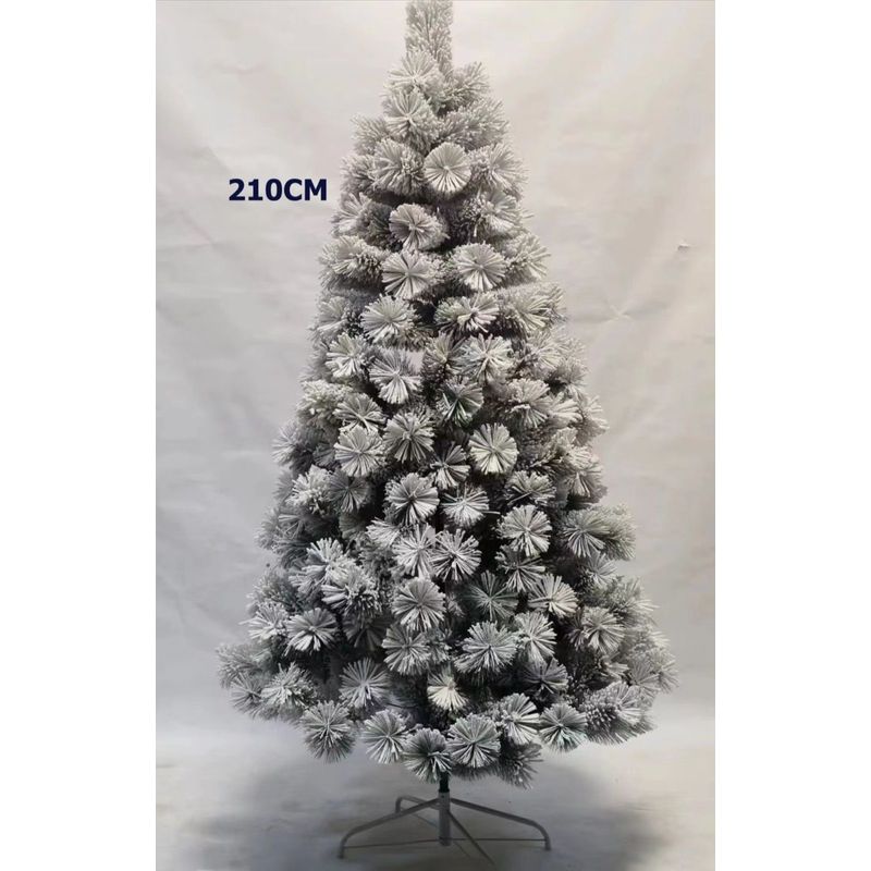 GENERICO - Árbol De Navidad Nevado 210cm Frondoso Árbol Artificial