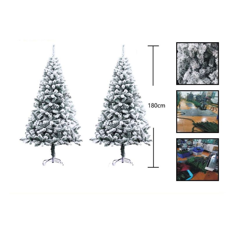 GENERICO - Árbol De Navidad Nevado 180cm Frondoso Árbol Artificial