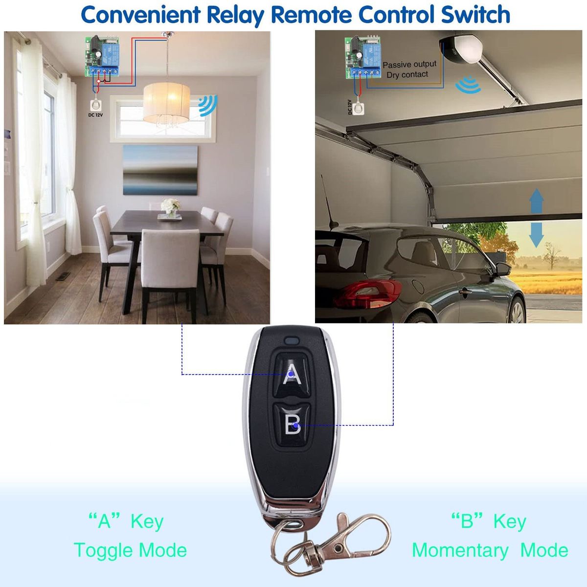 KUANGYE - Relé Inalámbrico Receptor Transmisor Interruptor Remoto