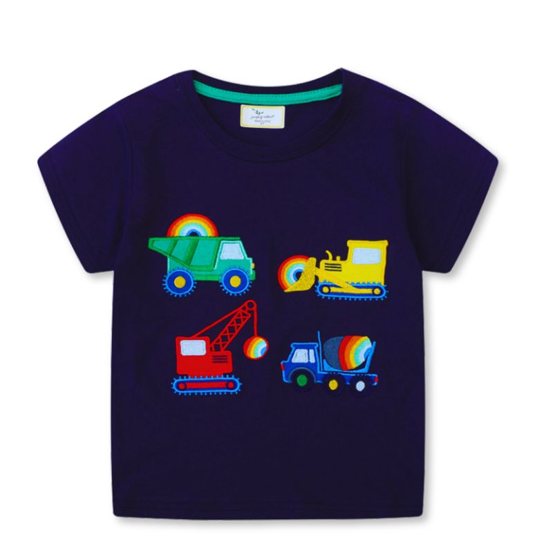 JUMP KIDS - Polera Niño Algodón Manga Corta Jump Kids Autos Coloridos