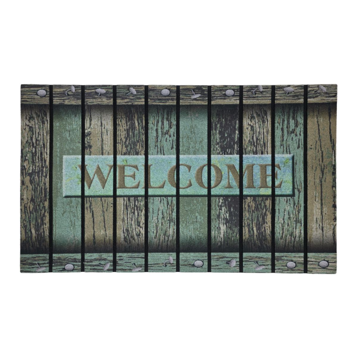 GENERICO - Alfombra Limpiapies Felpudo Alfombra De Entrada Verde Tablas