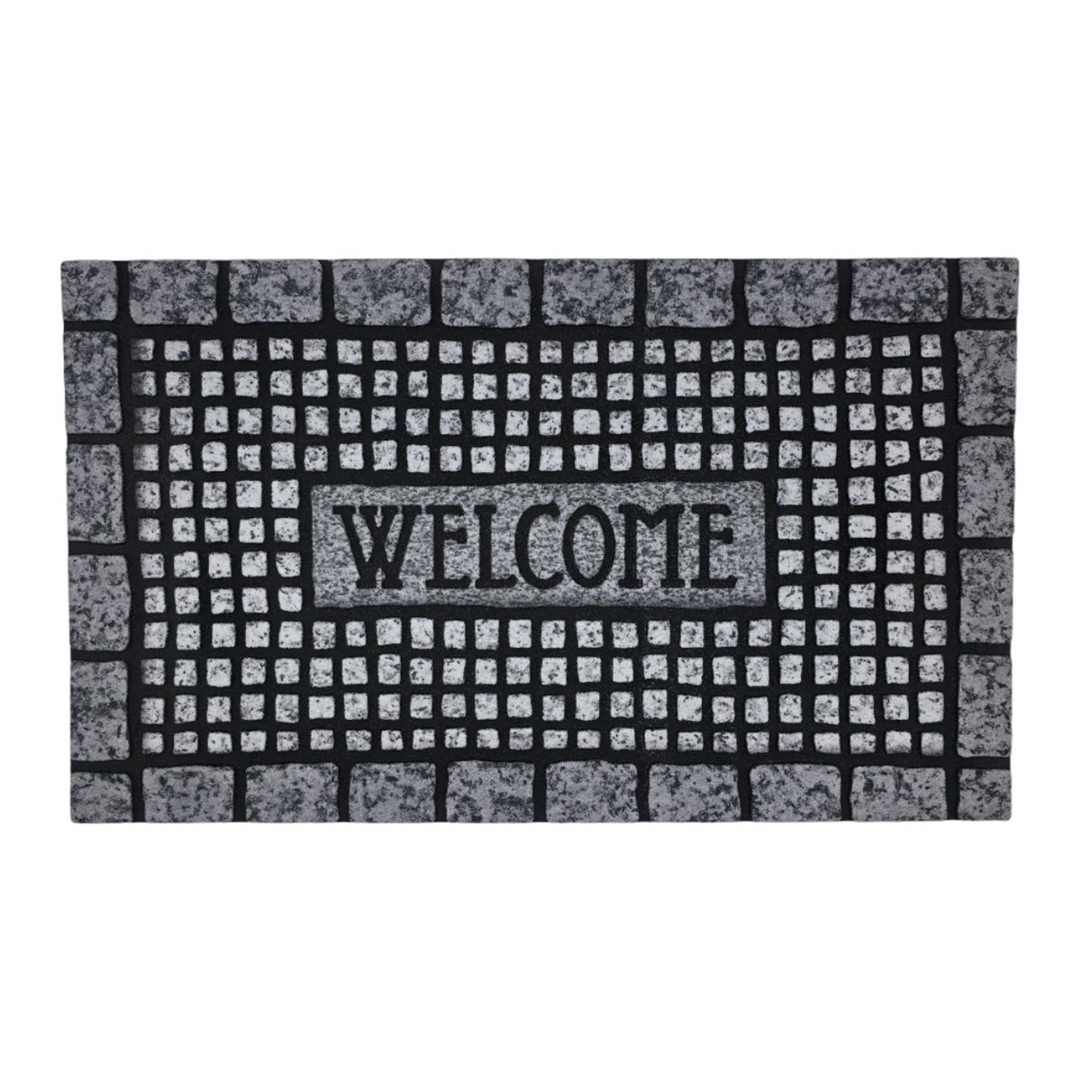 GENERICO - Alfombra Limpiapies Felpudo Alfombra De Entrada Piedras Gris