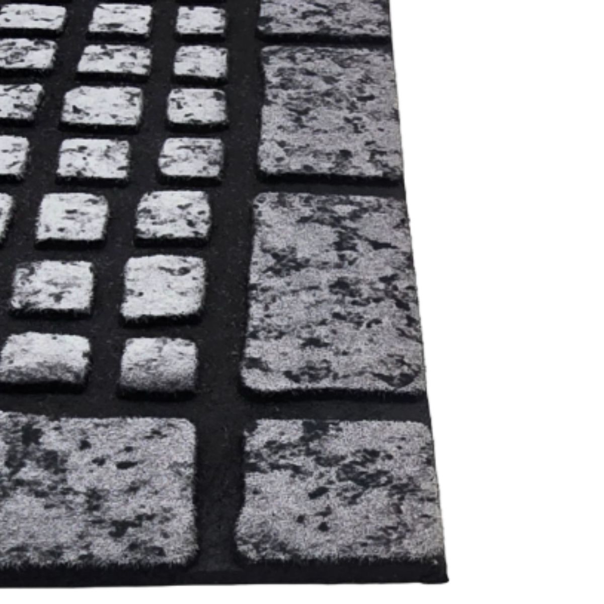 GENERICO - Alfombra Limpiapies Felpudo Alfombra De Entrada Piedras Gris