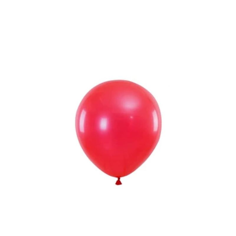 GENERICO - Globos De Latex Color Rojo Brillante 23cm 12pcs