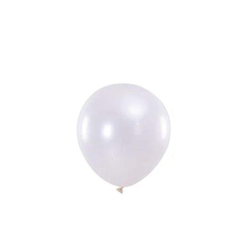 GENERICO - Globos De Latex Color Blanco Brillante 23cm 12pcs