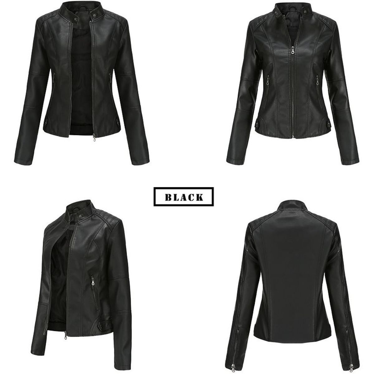 BLWOENS - Chaqueta de PU para mujer