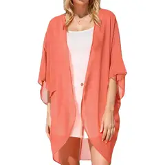 MOSS ROSE - Cover up de mujer ropa de playa con estampado bohemio