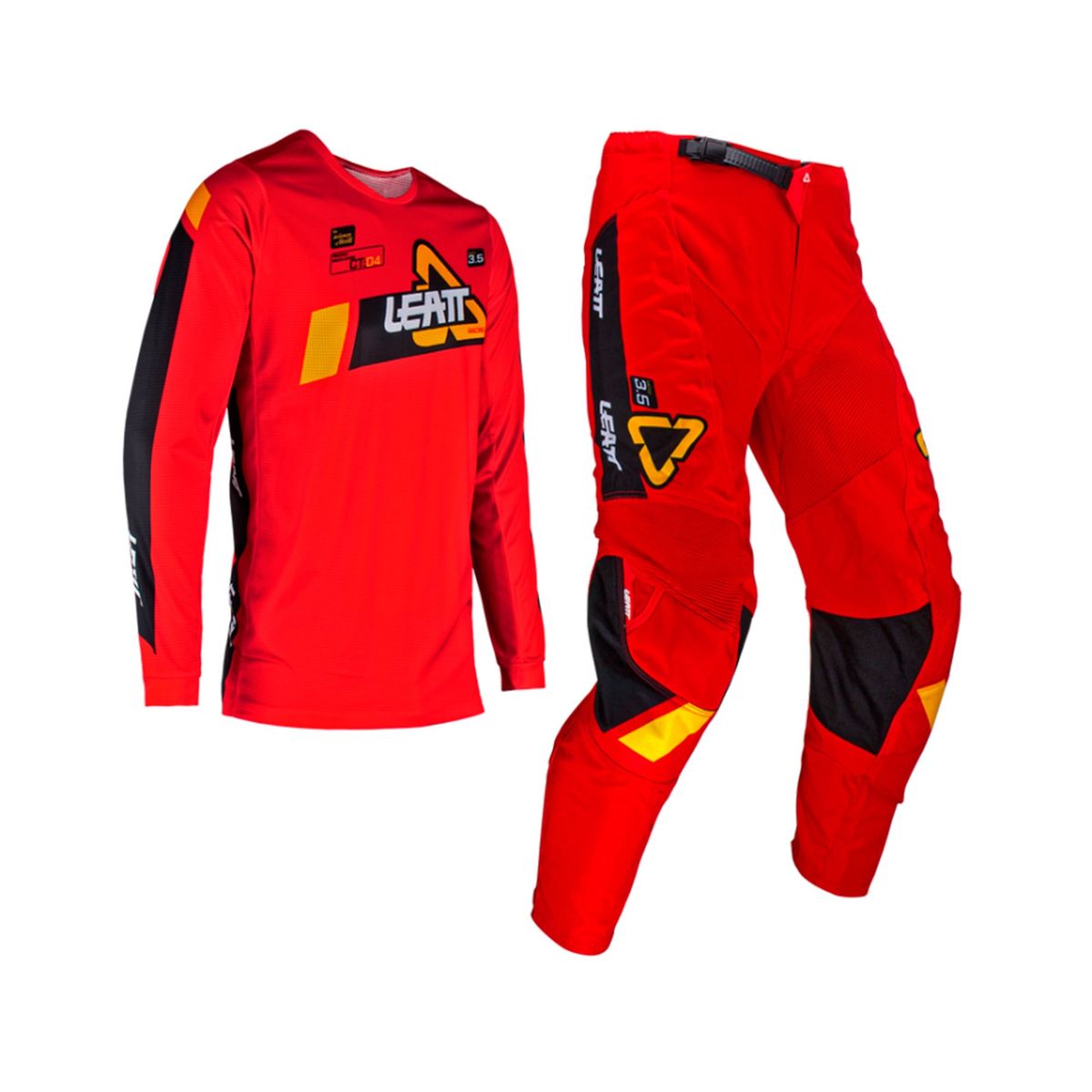 LEATT - Kit Leatt Moto 3.5 Jersey Con Pantalón Rojo