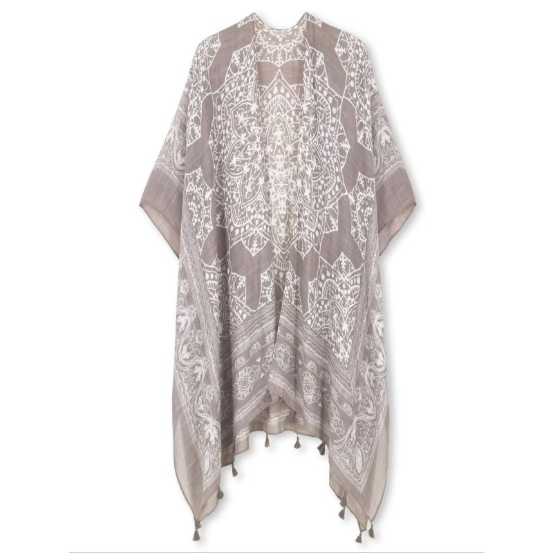 MOSS ROSE - Estampado bohemio para mujer Cover up beachwear coverup
