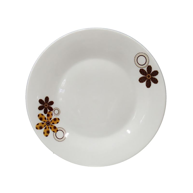 GENERICO - Set 6 Platos Blancos de Cerámica con Diseño de 7 pulgadas