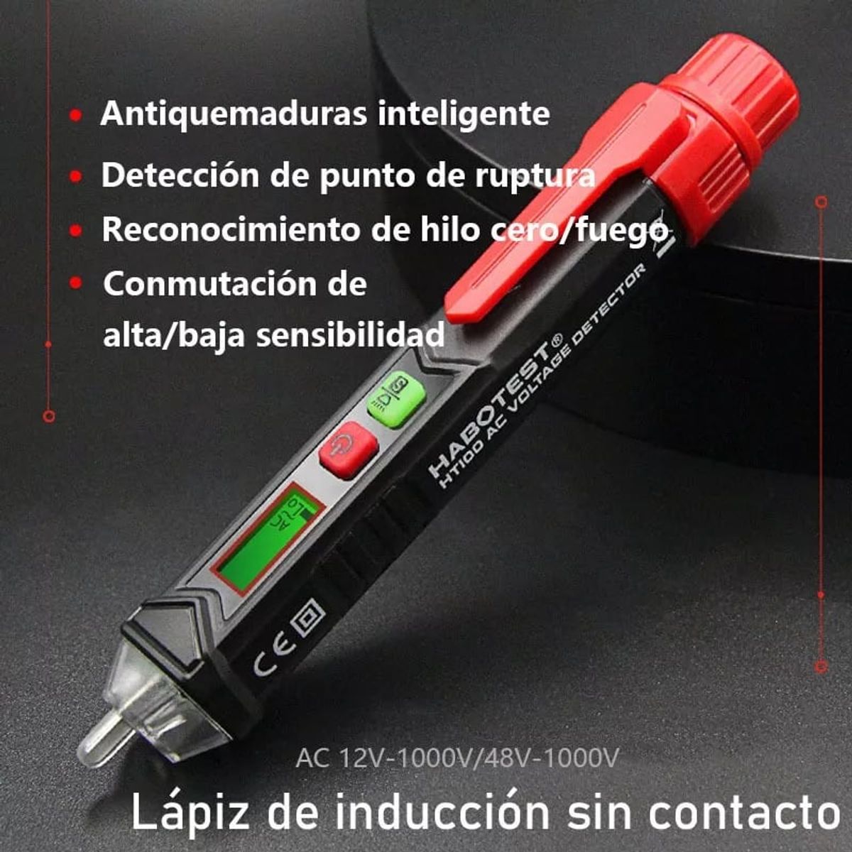 KUANGYE - Probador De Voltaje Sin Contacto Probador De Cables Buscador