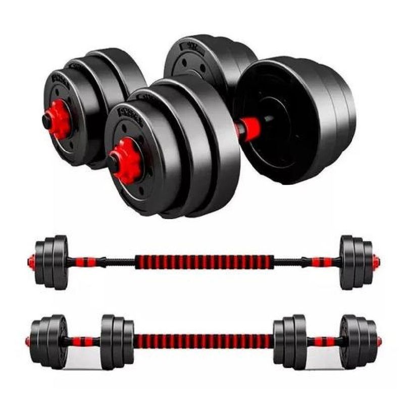 GENERICO - Set 2 De Mancuernas 15kg Con Unión Extensor