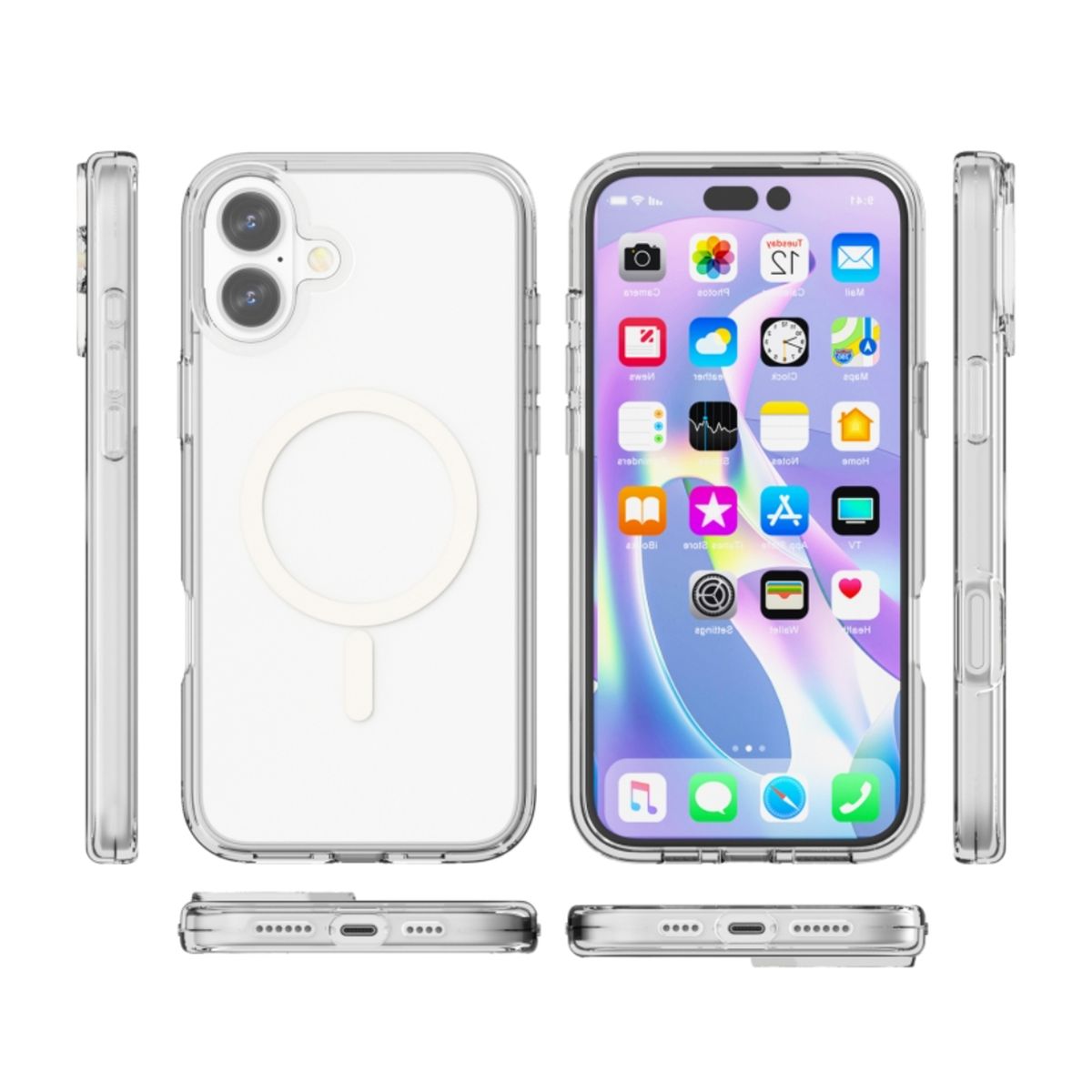JOIGO - Carcasa Transparente Magnetica Para iPhone 16 Magsafe