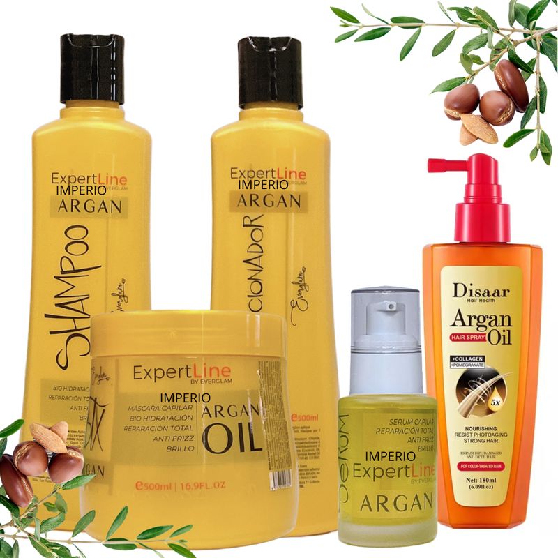 GENERICO - Kit Shampoo Acondicionador Mascara Serum Pack.-