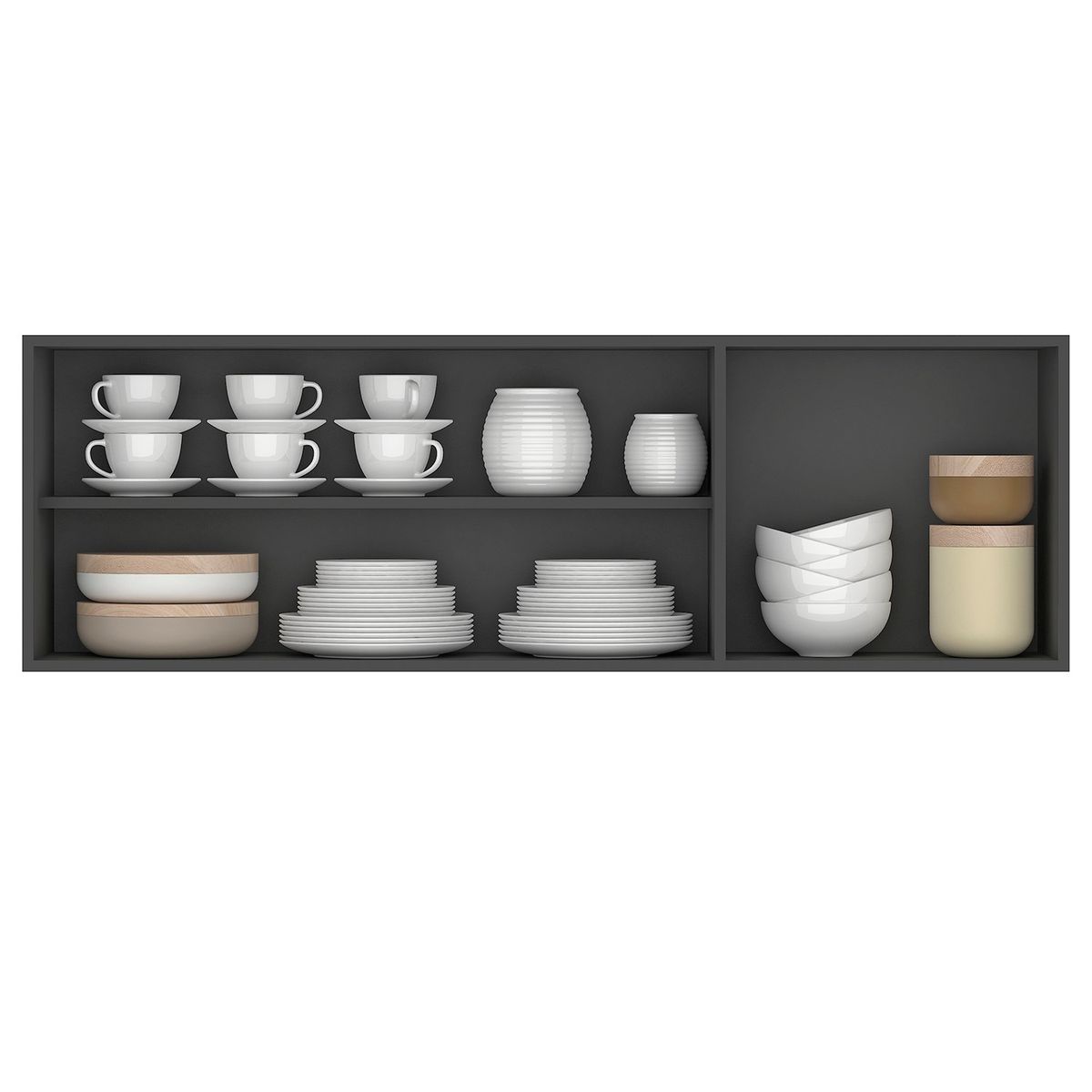 VEKKAHOME - MUEBLE AEREO OPIE GRAFITO 14O CM