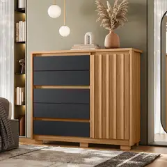 VEKKAHOME - COMODA ZAPATERA DUETO GREY 1P+5C