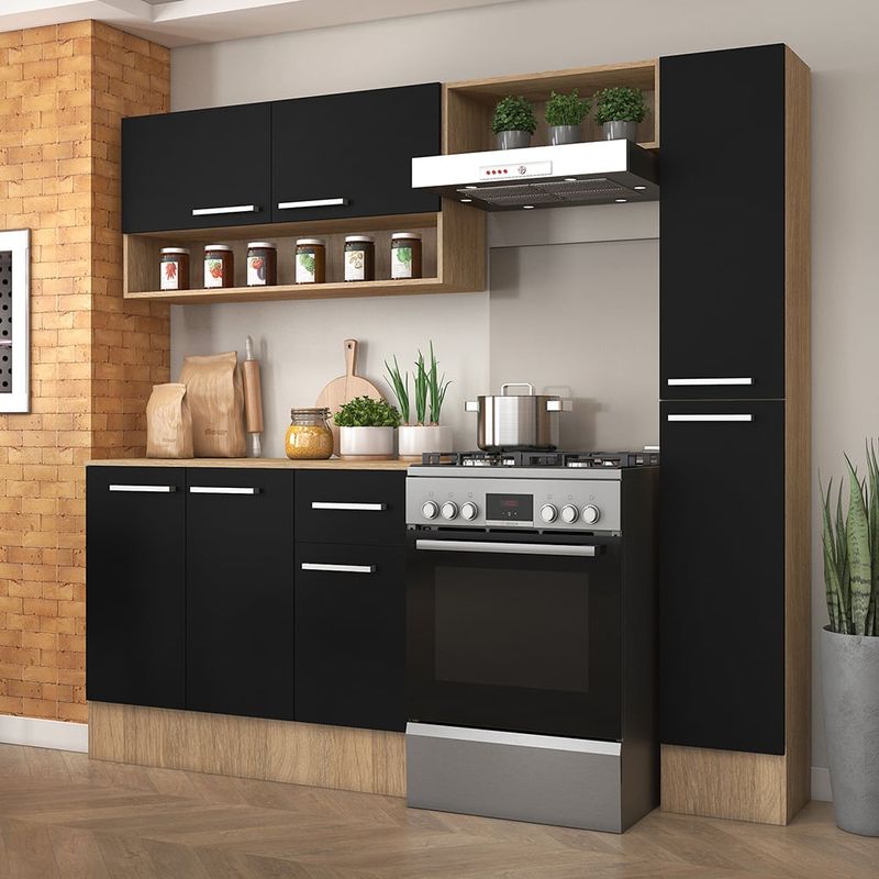 VEKKAHOME - KIT COCINA MADRI SIMPLE BLACK