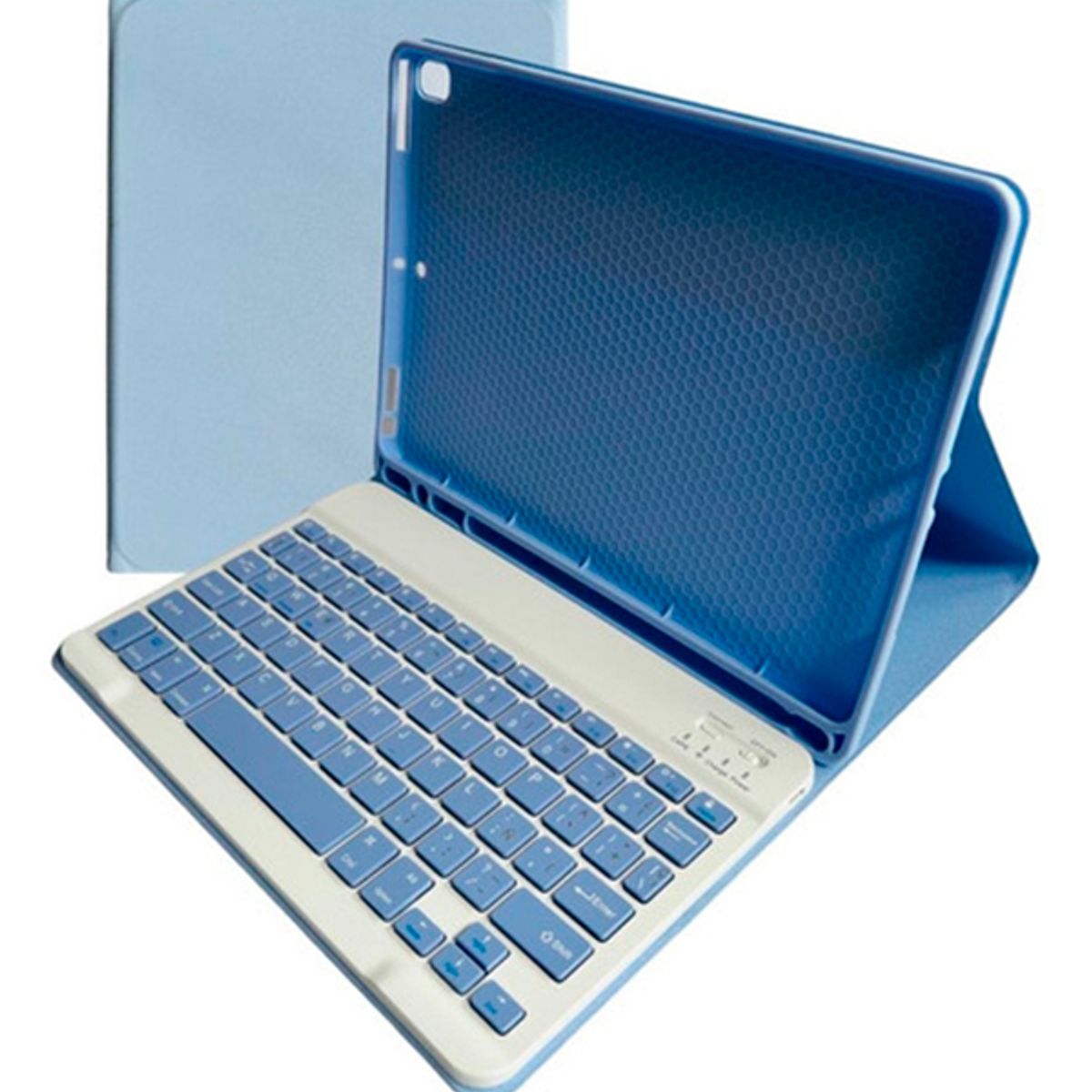 GENERICO - Funda Con Teclado Lila Para iPad 7ma/8va/9na 10.2 Español