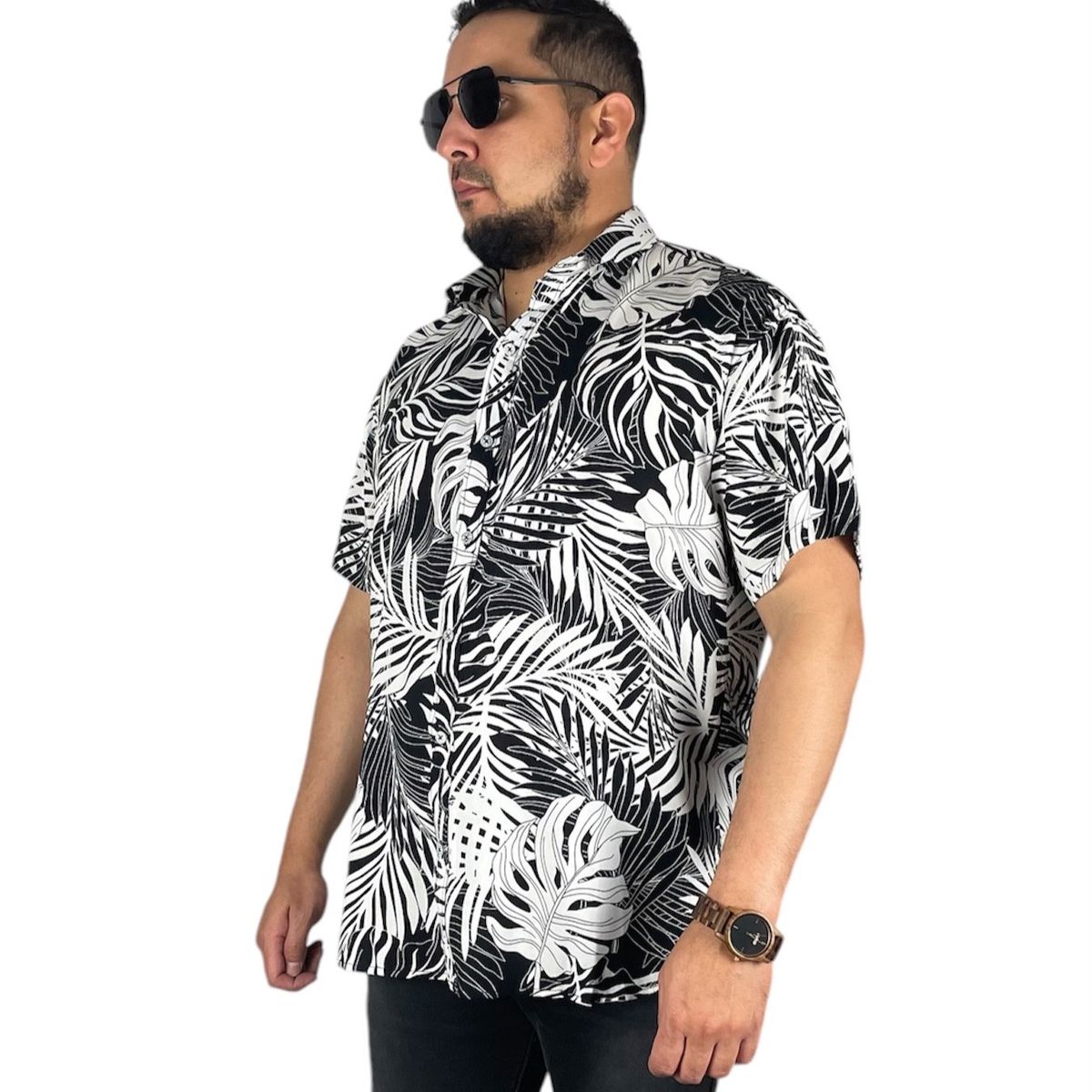 GENERICO - Camisa Guayabera De Hombre Verano Talla Grande 2XL 3XL