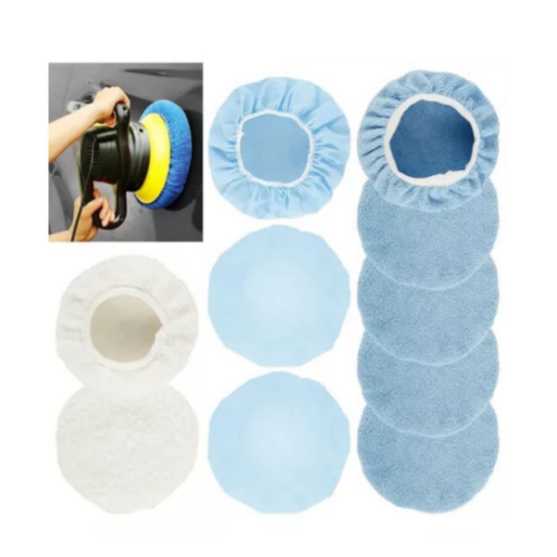 GENERICO - Kit De Almohadillas Para Pulido Orbital 9-10 PuLG 10 Piezas
