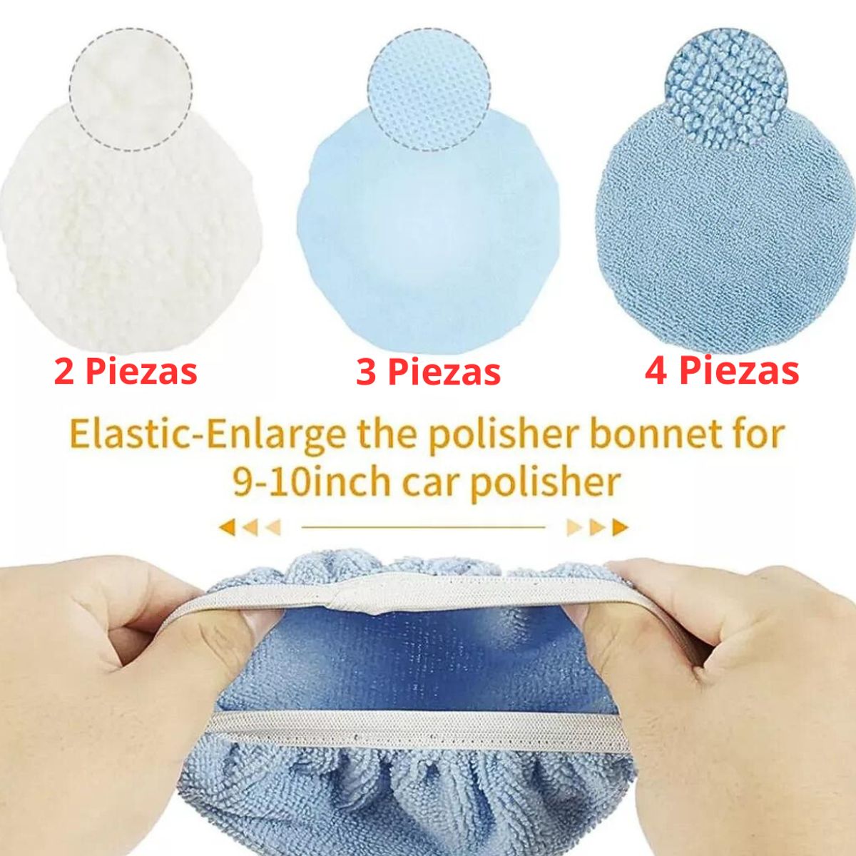 GENERICO - Kit De Almohadillas Para Pulido Orbital 9-10 PuLG 10 Piezas