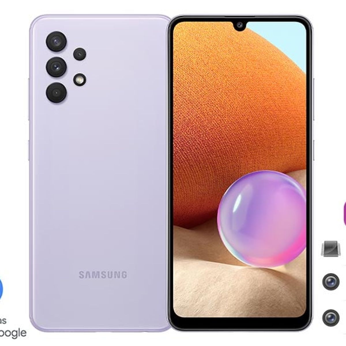 SAMSUNG - SAMSUNG GALAXY A32 128 GB 4 GB RAM AWESOME VIOLET