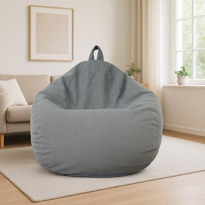 Imagen 2 del producto Puff Pera de Lino talla XL 120x80 GRIS OSCURO