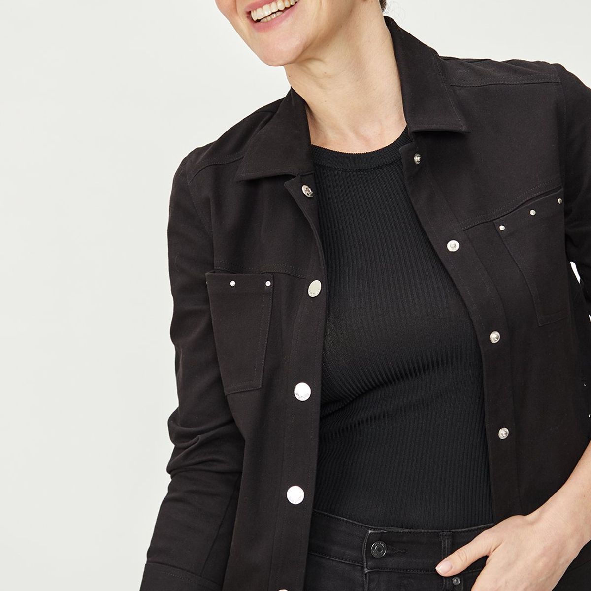 MA GRIFFE - Chaqueta Negro Mujer Magriffe