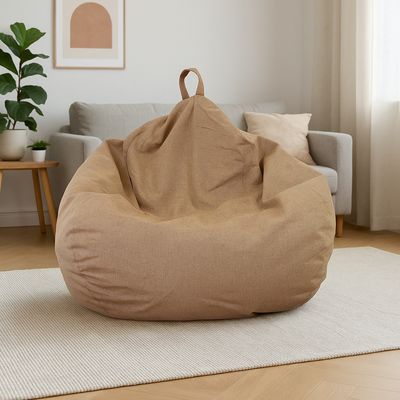 Imagen 2 del producto Puff Pera de Lino talla XL 120x80 MARRÓN