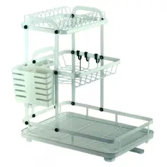 GENERICO - Escurridor De Platos Bandeja 3 Niveles Mj-3042 Color Blanco