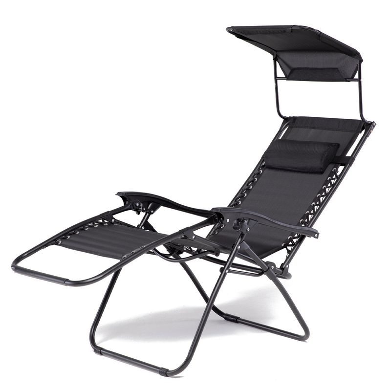 RELAN - Reposera Zero Gravity Relan Zen Canopy con Techo Plegable