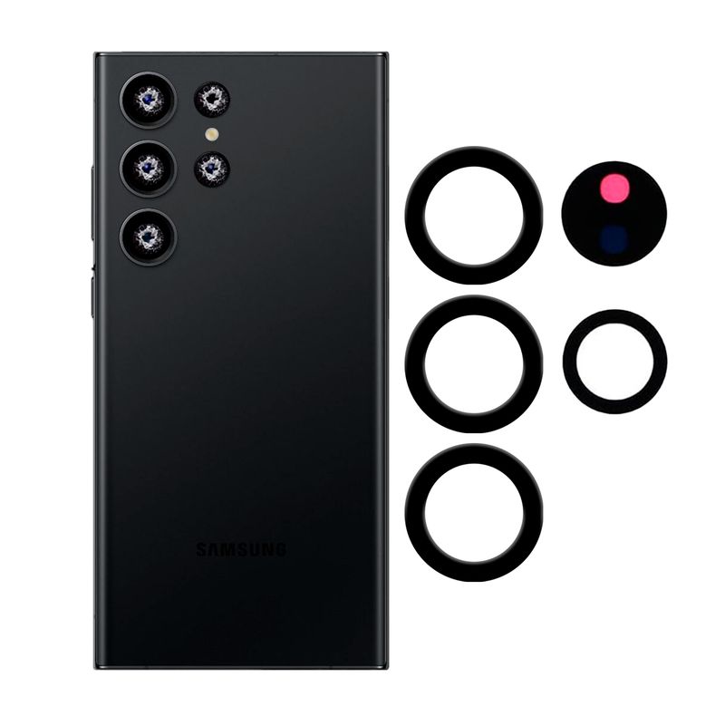 GENERICO - Vidrio de Camara Trasera Compatible con Samsung S23 Ultra