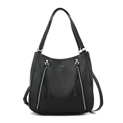 ZIOL - Cartera dos asas tres divisiones grande ozzy negro