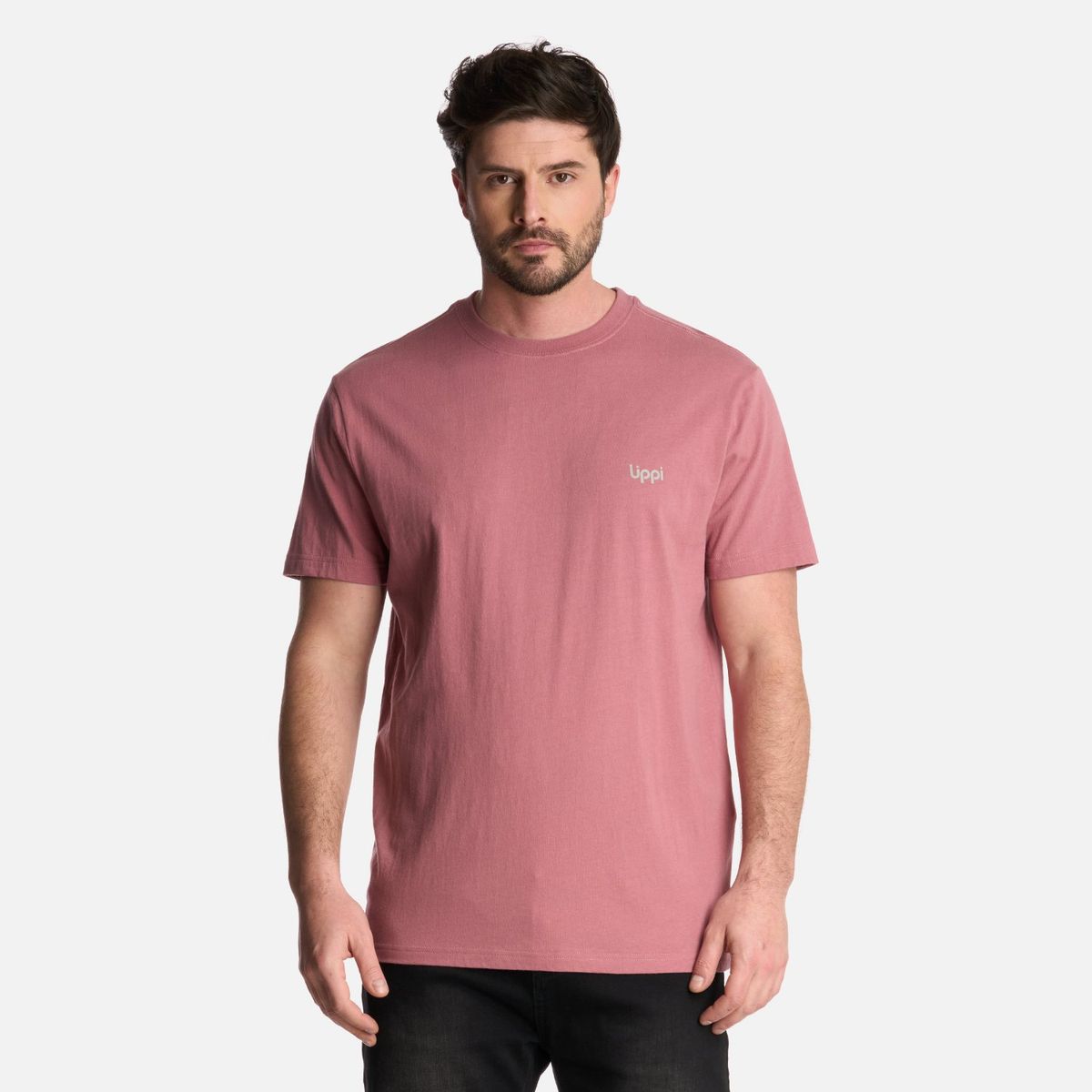 LIPPI - Polera Hombre Ulmo T-Shirt Rosa Oscuro Lippi