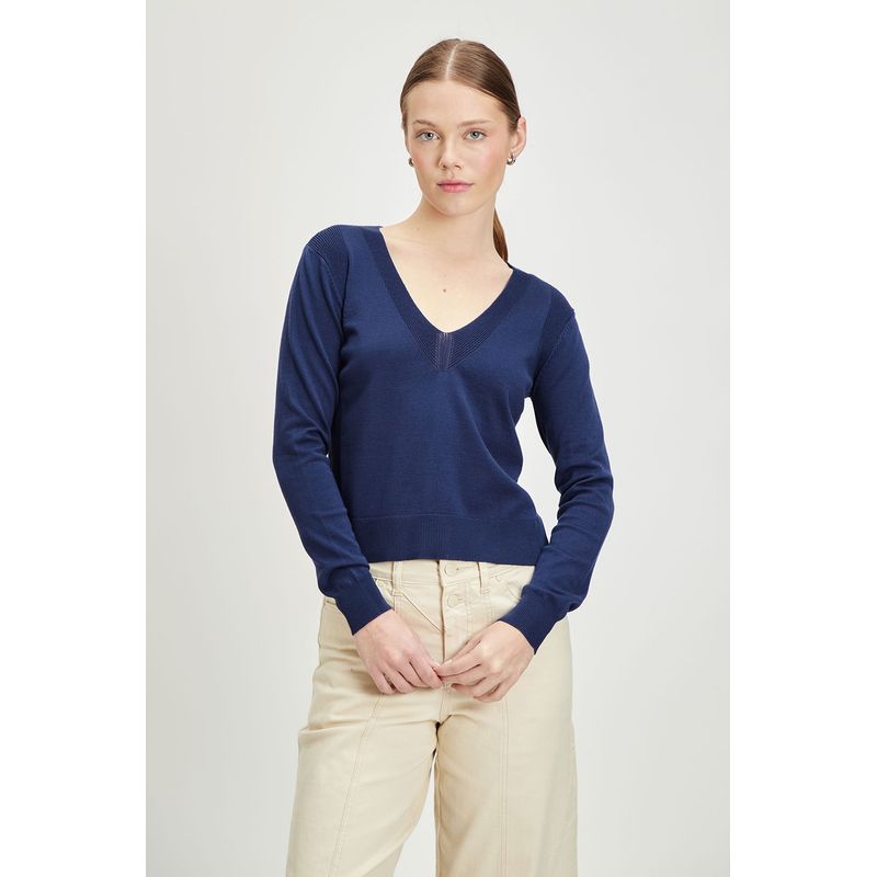 IO - Sweater Liso Azul iO