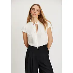 IO - Blusa Manga Corta Crudo Mujer Io_.