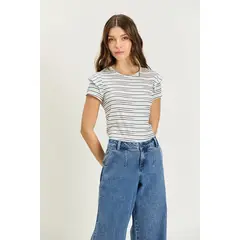 IO - Polera Manga Corta Crudo Mujer