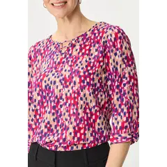 MA GRIFFE - Blusa Manga Larga Fucsia Mujer Magriffe