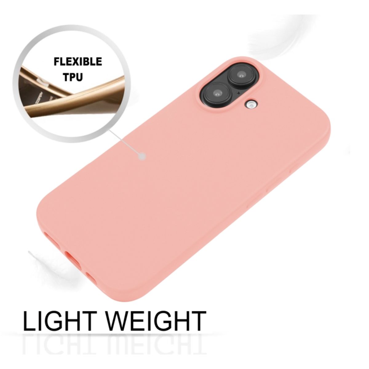 JOIGO - Carcasa Para iPhone 16 Silicona Rosado