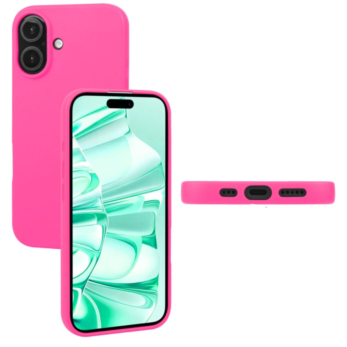 JOIGO - Carcasa Para iPhone 16  Silicona Fucsia