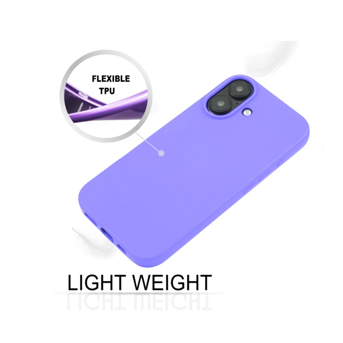 JOIGO - Carcasa Para iPhone 16 Silicona Lila