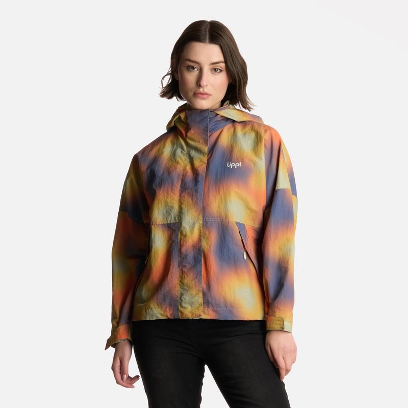 LIPPI - Chaqueta Mujer CityMe WindBreaker Hoody Jacket Print Salmon Lippi