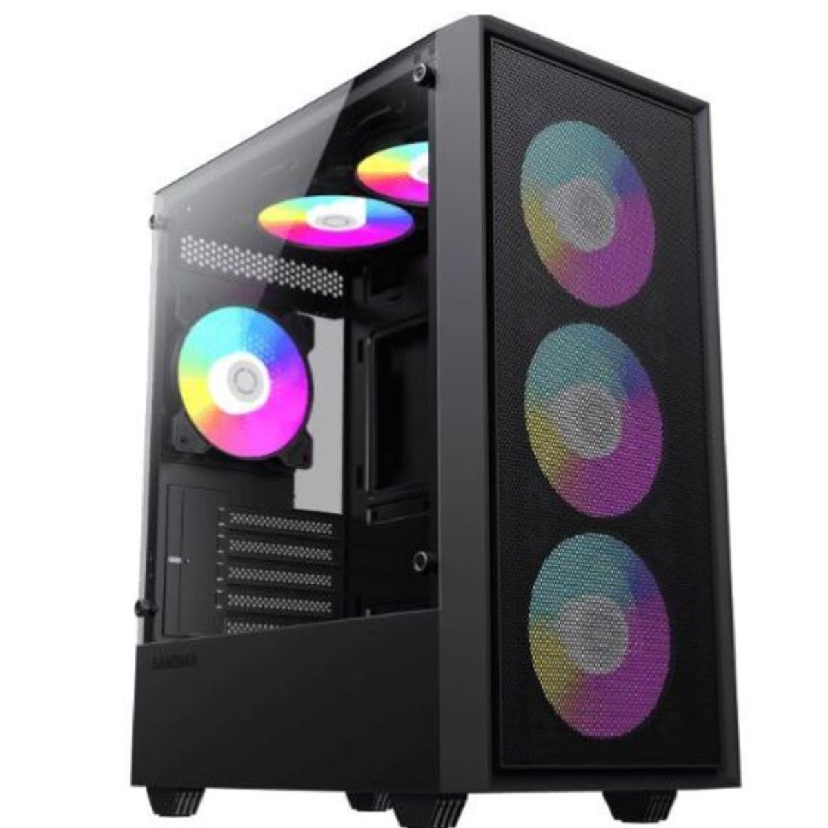 GAMEMAX - Gabinete - Gamemax Storm - SFuente - Micro ATX - RGB - Negro