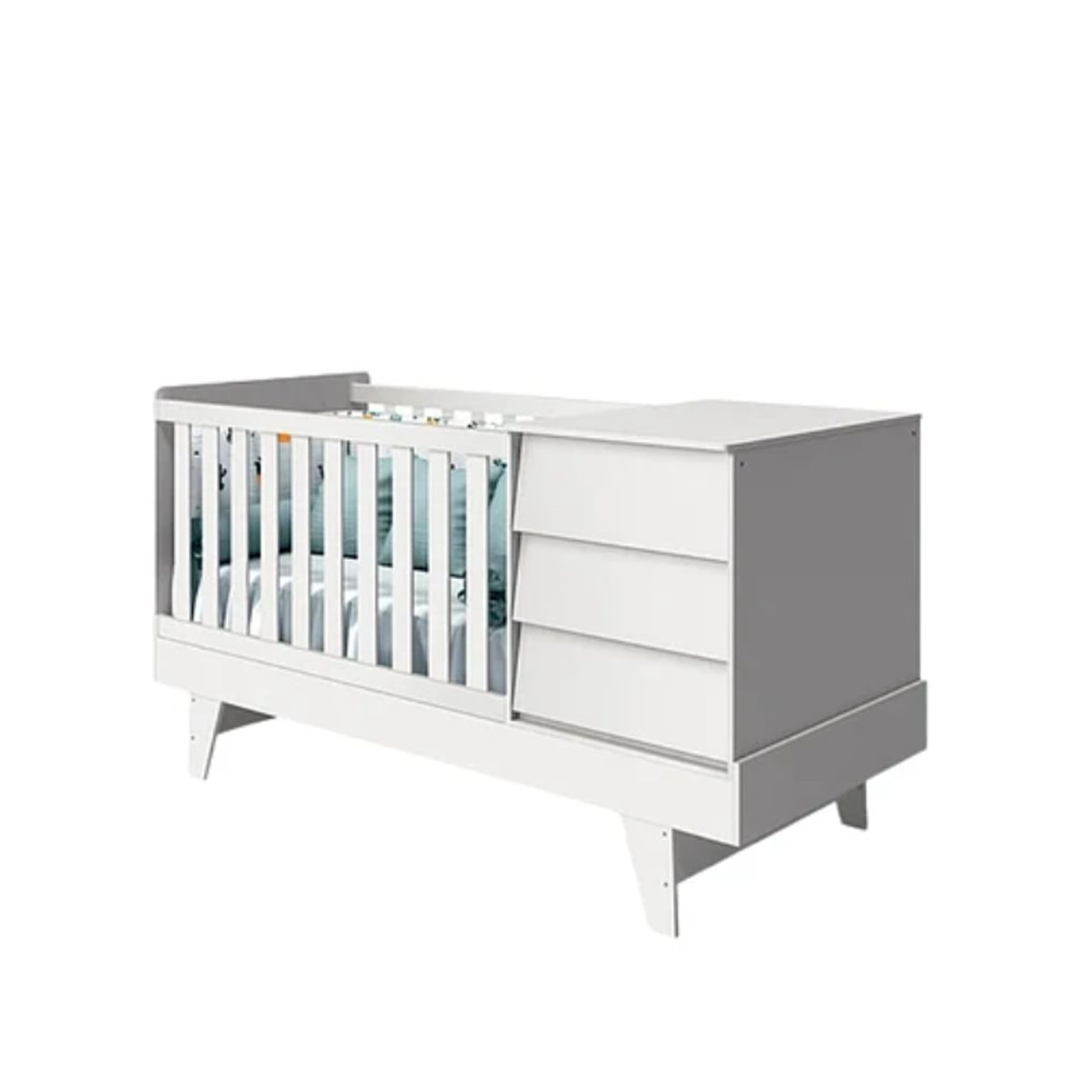 KIDSCOOL - Cuna 3 En 1 Noah Prince Blanco Opaco