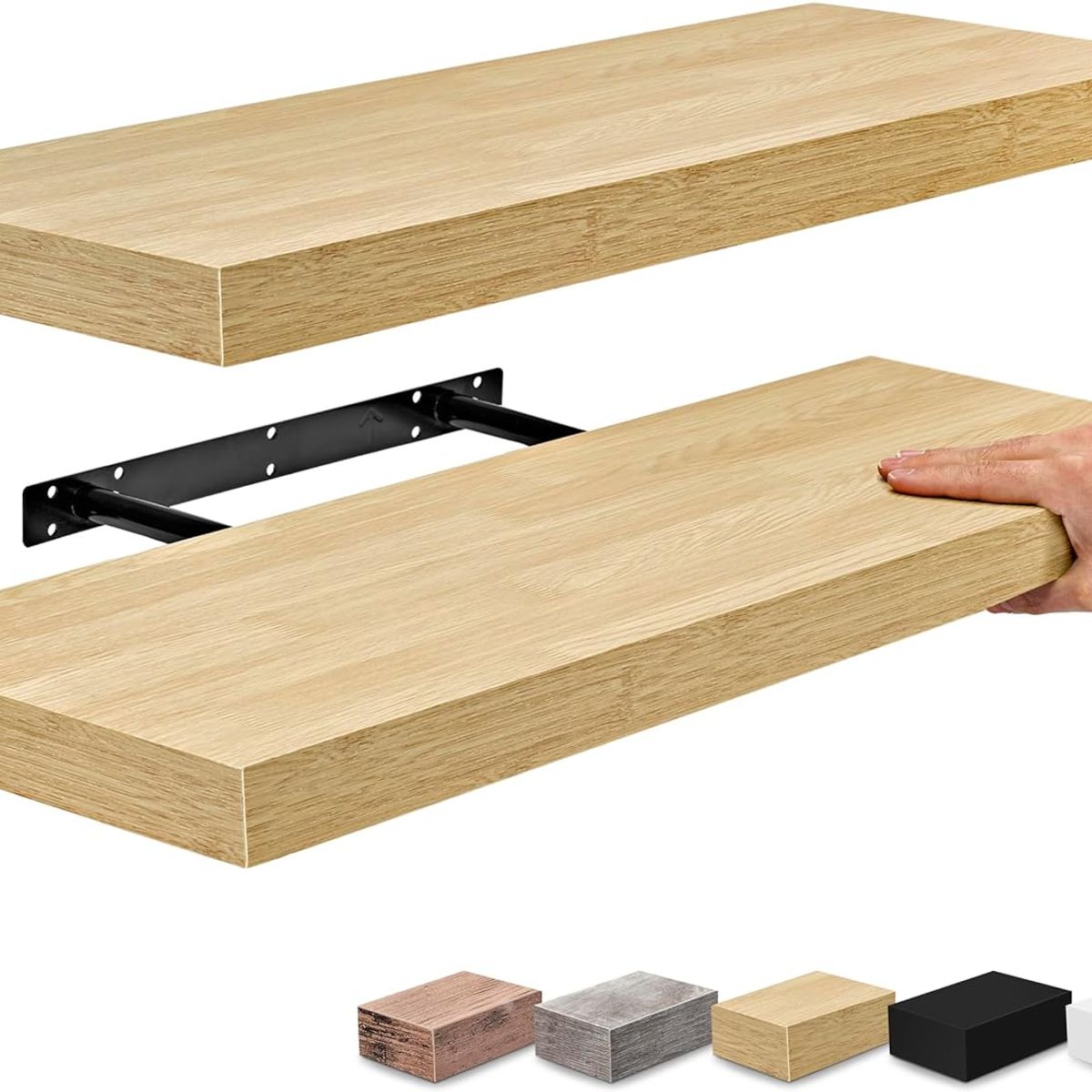 RAGNAR - Repisas Flotantes De Madera Mdf Premium Kit X2 60cm Premium